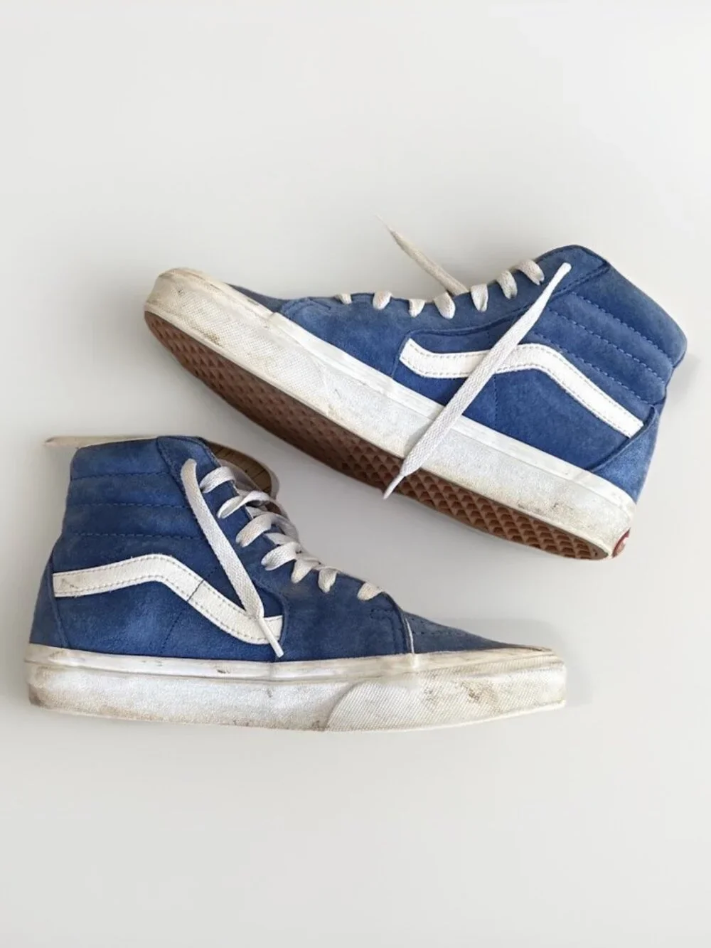 Vans Royal Blue Suede High Top Skate Shoes Great Condition Womens 8 Men 6.5